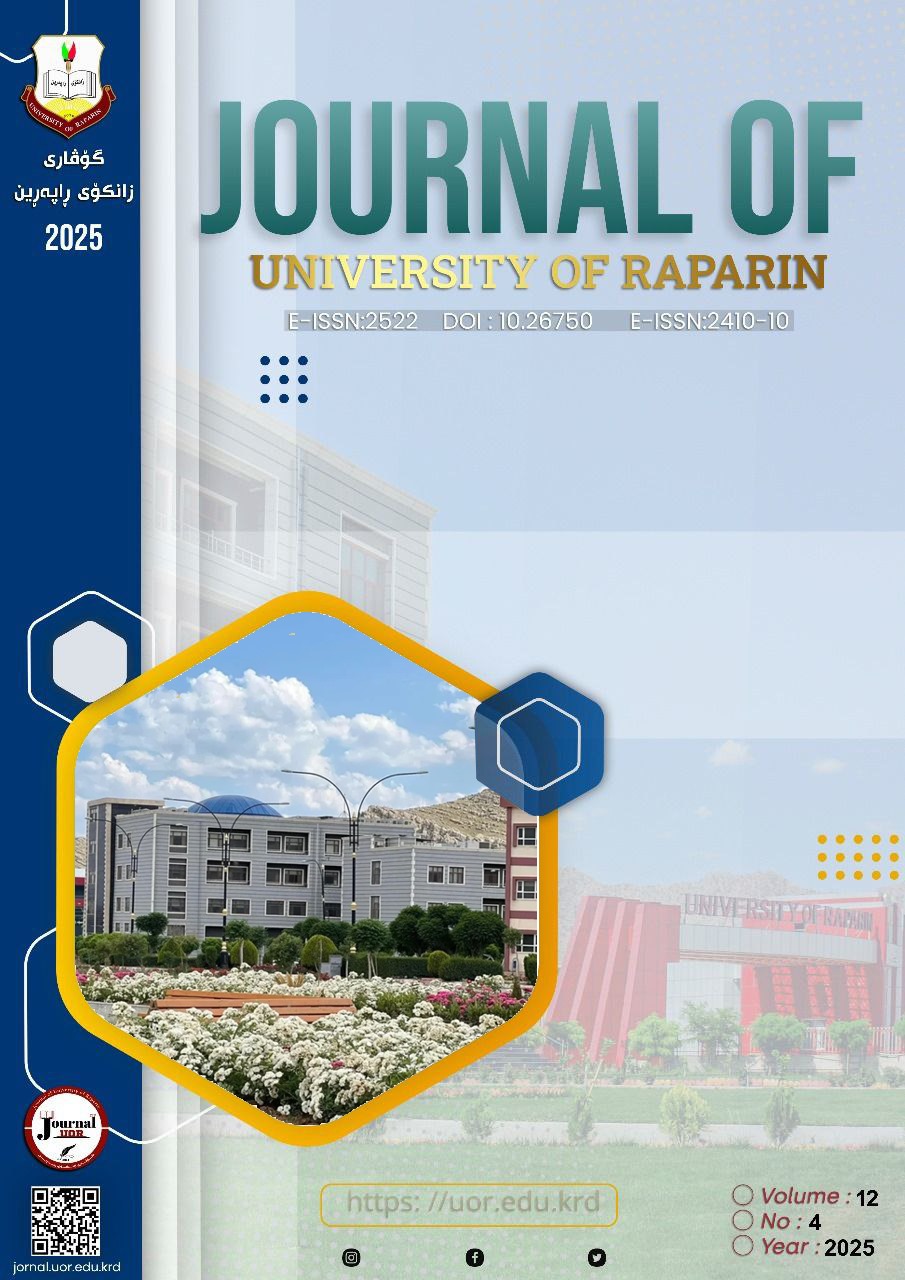 					View Vol. 12 No. 4 (2025): Journal of University of Raparin
				